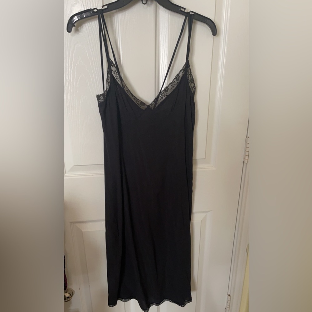 Dolce & Gabbana Black Nylon Slip Dress